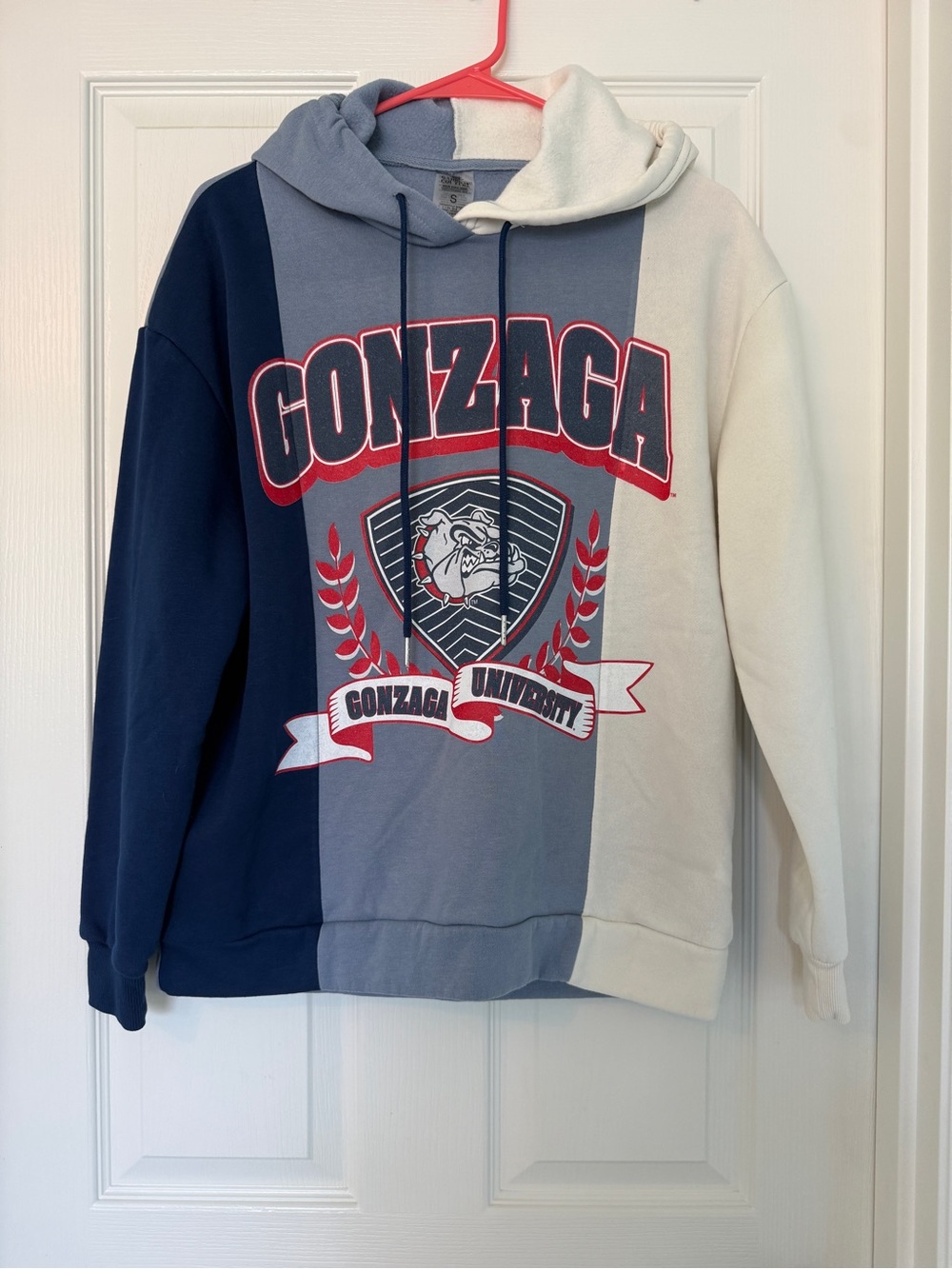 Gonzaga Color block Pullover Hoodie - Blue/Gray/Cream